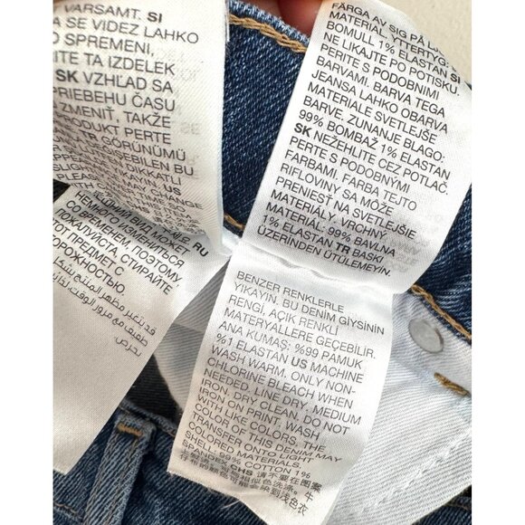 Other Stories High waist straight leg Jeans retro blue 90s boho sz 28 - Picture 9 of 9